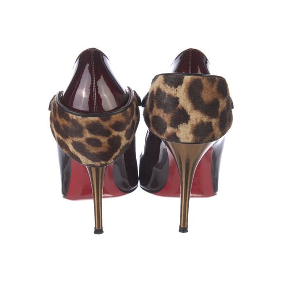 ❤️Christian Louboutin Burgundy Leopard Print Heels❤️ - Picture 4 of 5